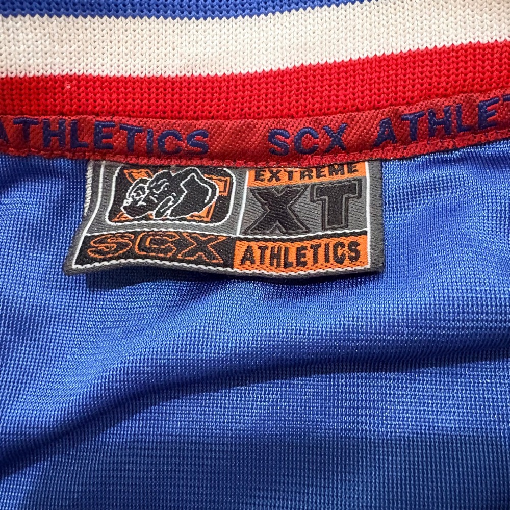 SCX Extreme XT Athletics New York‎ 80 Basketball Jersey Blue Red Mens 2X Vintage - Picture 5 of 8